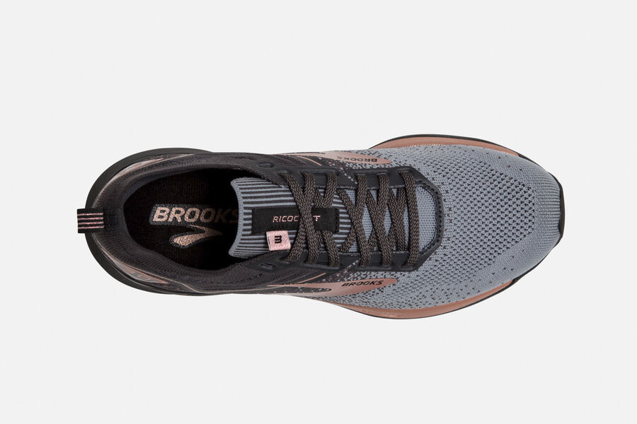 Brooks Israel Ricochet 3 Road Running Shoes Womens - Dark Grey/Pink - KSX-064195